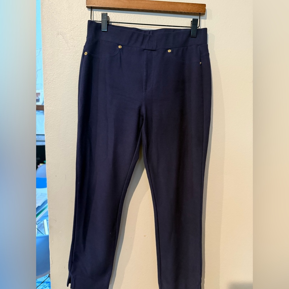Like New MICHAEL Michael Kors Solid Pull On Leggings Stretch Pants Large M
